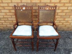 A pair of Edwardian chairs Lot descriptions reflect the cataloguer's opinion only and do not