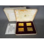 Passenger Railway 150th Anniversary silver gilt replica stamp set, numbered 2601 of 5000,