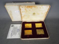 Passenger Railway 150th Anniversary silver gilt replica stamp set, numbered 2601 of 5000,