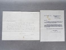 World War Two (WW2) espionage correspondence - an orginal handwritten note from 'Christine Collard'