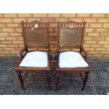 A pair of Edwardian chairs Lot descrip