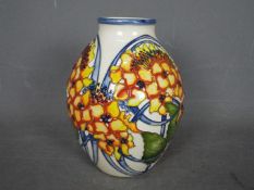 Moorcroft - a ceramic Hydrangea vase iss