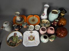 A good mixed lot of ceramics to include Carltonware lidded ginger jars, Shelley cake plate,