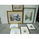 Six Prints = 2 x Bill Cheeseman signed in pencil, Glynn Porteous signed in pencil, J.W.