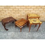 Four side or occasional tables, largest approximately 50 cm x 44 cm x 34 cm.