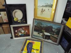 Original Paintings x 5. R.D. Taylor, C. W. Oliver 1984, S. M. Hill and two unknown.