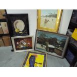 Original Paintings x 5. R.D. Taylor, C. W. Oliver 1984, S. M. Hill and two unknown.