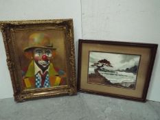 Mary Leffler / Tom Riley. Two Original Paintings. Both signed in bottom right corner.