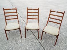 Korup Stolefabrik Møbler, Denmark - Five teak ladder back chairs designed by Kai Kristiansen for K.