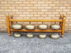 A large rack of eight mid Victorian, Whitechapel Bell Foundry bells, all cast Mears & Co London,