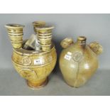 Two Tim Hurn (Dorset) pottery vases,