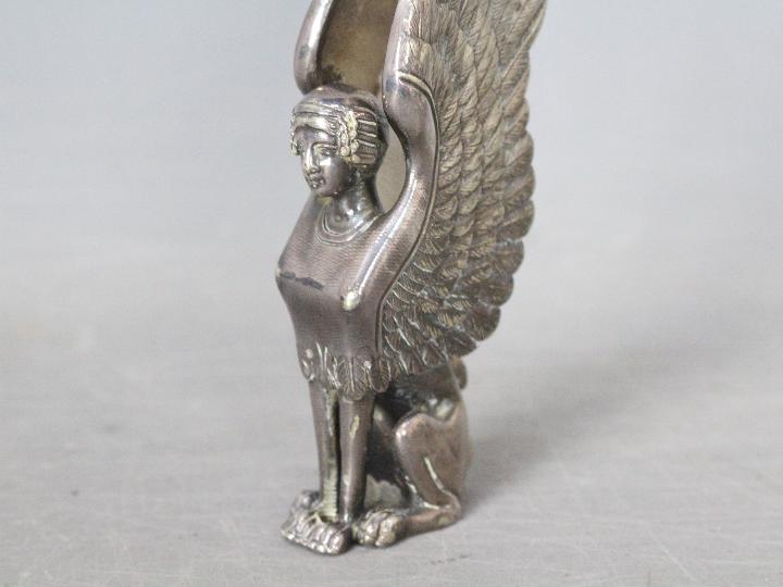 Automobilia - A car mascot in the form of a winged, female sphinx, approximately 12 cm (h). - Image 2 of 4