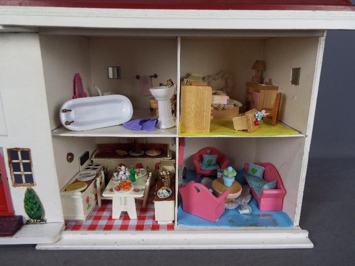 Three scratch built wooden dolls houses. Click on photographs to view each house. - Image 3 of 8