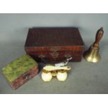 Lot to include a pair of ivory and gilt brass opera glasses marked Bautain Brevete Paris,