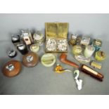 Tobacciana - A collection of cigarette lighters, meerschaum pipe, pipe case,