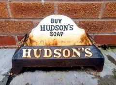 Advertising - a cast iron Hudsons Soap dog water trough