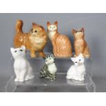 Beswick - Six figurines of kittens and cats, varying shapes and colours,