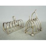 A George VI hallmarked silver, six division toast rack, Sheffield assay 1937,