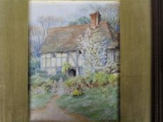 Helen Allingham R.W.S (1848-1926) - Watercolour, A Surrey Cottage, signed lower right H.