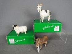 Beswick - Two boxed animal figurines comprising Black Faced Ram and Nigerian Pot Bellied Goat,