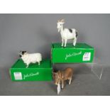 Beswick - Two boxed animal figurines comprising Black Faced Ram and Nigerian Pot Bellied Goat,