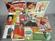 Sporting - a collection of Manchester United FC autographed pictures from 1970s to 1980s Condition
