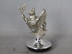 Automobilia - A Vauxhall Griffin car mascot, mounted to base, approximately 8 cm (h),
