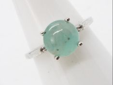 An Aquaprase & White Topaz Sterling Silver ring size N to O issued in a limited edition 1 of 100