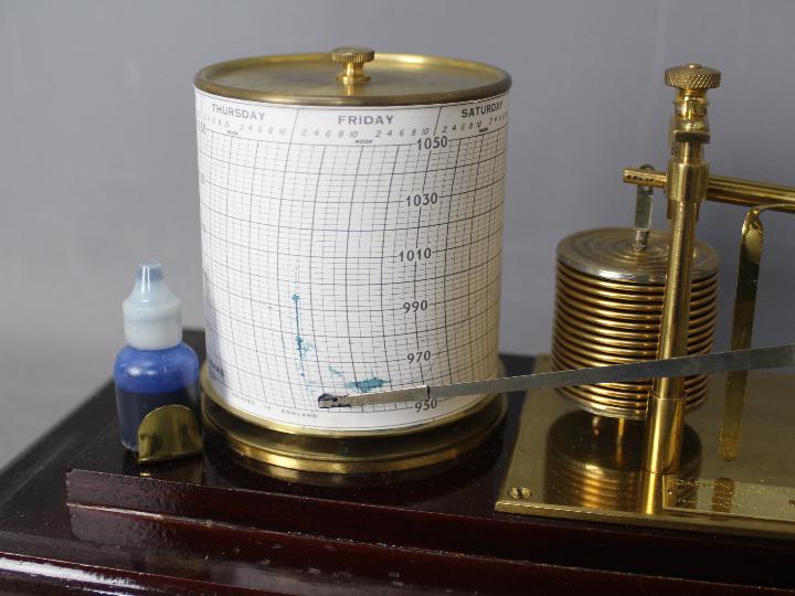 A mahogany cased, gilt brass barograph by F Darton & Co Ltd, - Image 3 of 5