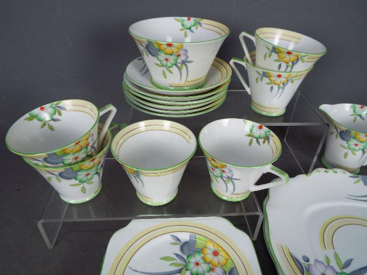 An Art Deco tea service by Bell China, of conical form, - Image 3 of 4