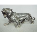 A Japanese pewter tiger,