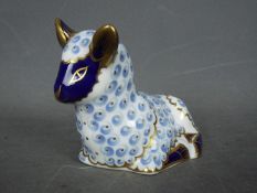 Royal Crown Derby - a Royal Crown Derby lamb with gold stopper,