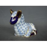 Royal Crown Derby - a Royal Crown Derby lamb with gold stopper,