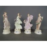 Four limited edition figurines by Wedgwood for Compton & Woodhouse The Dancing Hours,