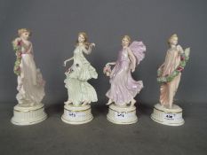 Four limited edition figurines by Wedgwood for Compton & Woodhouse The Dancing Hours,