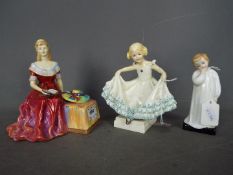 Three figurines comprising Royal Worcester # 3360 Masquerade,