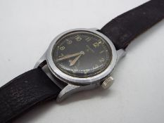 A World War Two (WW2 / WWII) military wristwatch by Record, W.W.