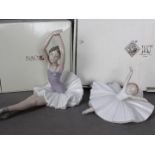 Nao - Two boxed figurines of ballet dancers comprising A Dancer's Pose # 1423 and Ballet Exercise #