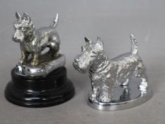 Automobilia - A Desmo, chrome plated car mascot in the form of a Scottish Terrier, approximately 7.