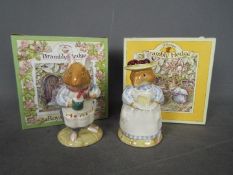 Royal Doulton - two Royal Doulton figures Mr and Mrs Apple Brambly Hedge, approx height 10 cm each,