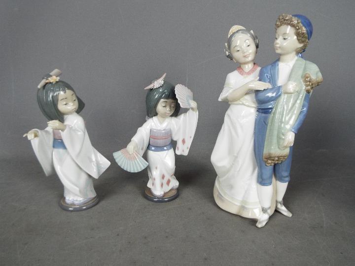 Two Lladro figurines comprising # 6230 Oriental Dance and # 6150 Playing The Flute (flute not - Image 2 of 4