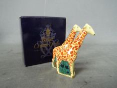 Royal Crown Derby boxed Giraffes,