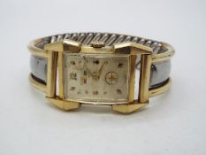 A vintage Benrus gold plated wristwatch.