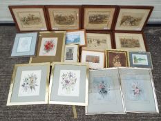 Six framed prints, after Finch Mason,