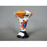 Lorna Bailey - A small Art Deco style vase with stylised flora decoration,