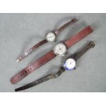 Lot to include a silver cased wristwatch, dial signed Thomas Russell & Son,