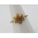 A Jenipapo Andalusite & Diamond Midas ring set in Gold Plated Sterling Silver size N to O with