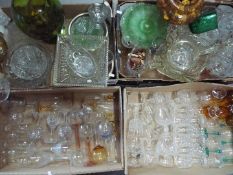 Four boxes of mixed glassware.