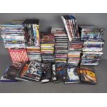 A large quantity of CD's and DVD's.