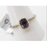 A Mogok Silver Spinel & White Zircon Sterling Silver ring size T to U issued in a limited edition